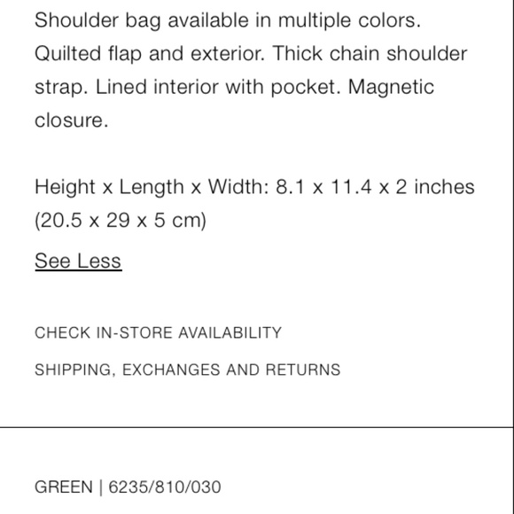 ZARA (SOLD OUT) QUILTED CHAIN BAG - Picture 12 of 12